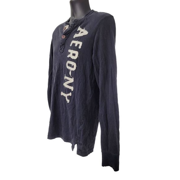 2/$20 Aeropostale Black Classic Logo Casual Top Long Sleeve Size: M - Picture 3 of 6